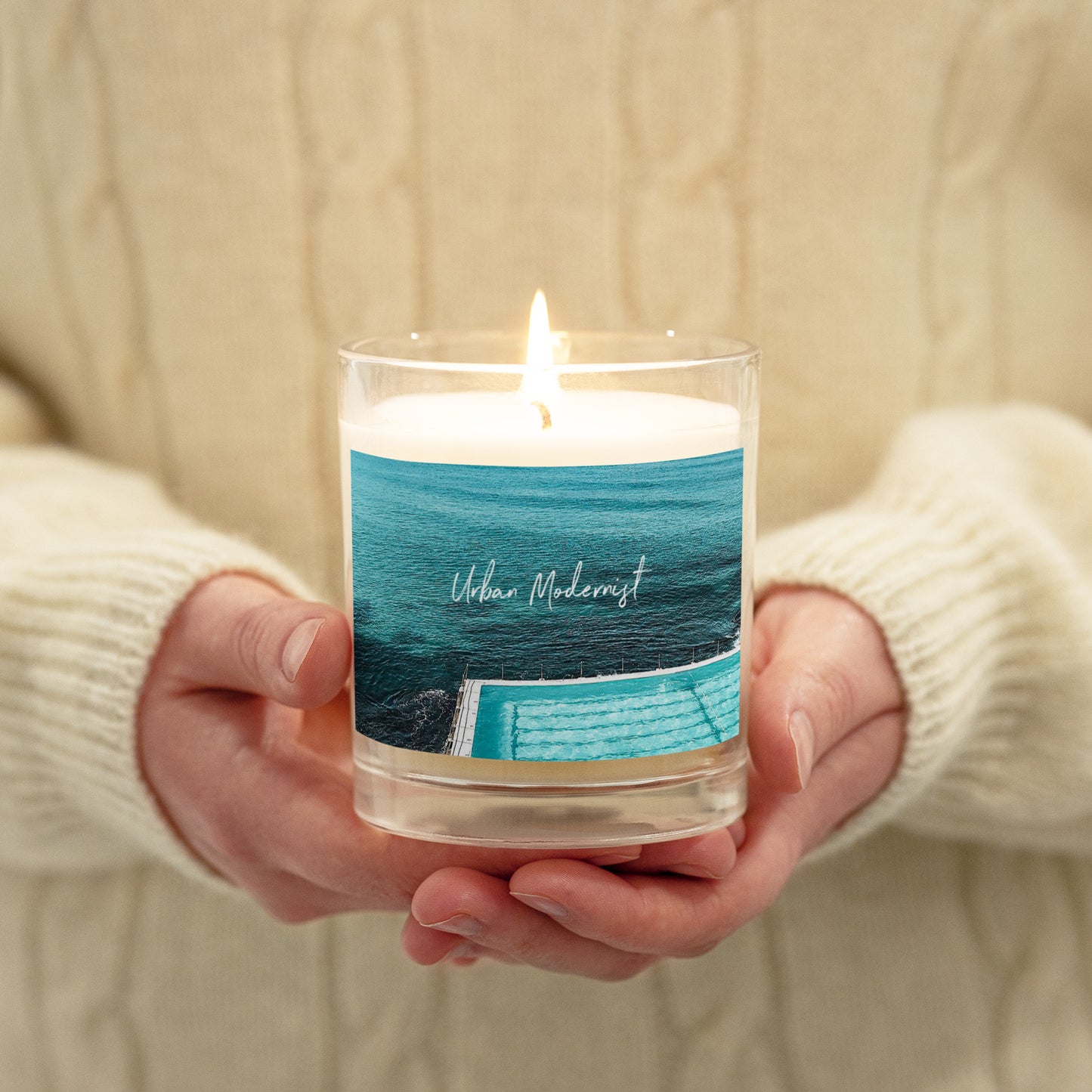 Bondi Icebergs Glass Jar Soy Wax Candle